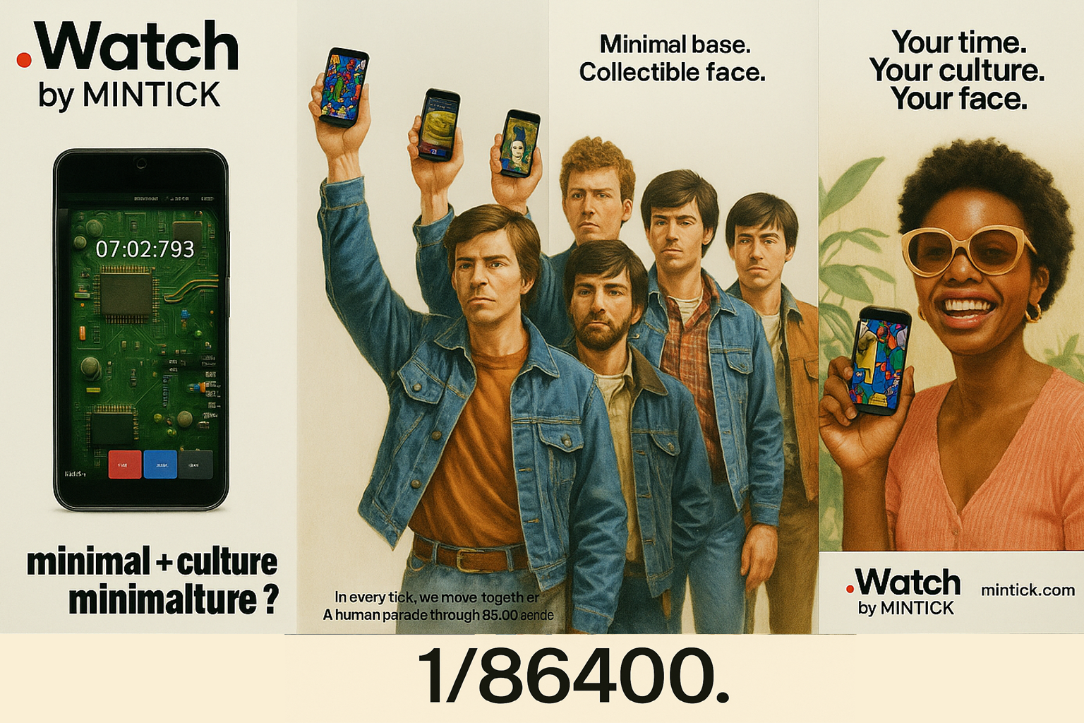 Minimal base, collectible face poster